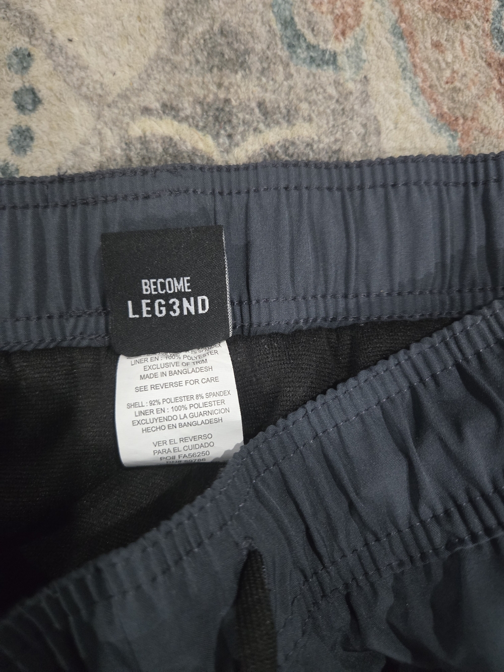 Leg3nd Men's Casual Performance Drawstring Charcoal Jogger PantsXL - Picture 2 of 5